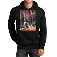 Philadelphia Pa - Bicycle In Front Of Philadelphia Brownstone Unisex Hoodie | Artistshot