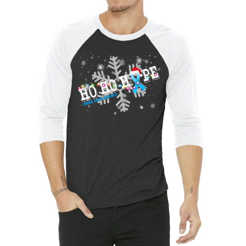 Chronic Illness Fighter Chronic Illness Awareness - Ho Ho Hope Cure Ch 3/4 Sleeve Shirt | Artistshot