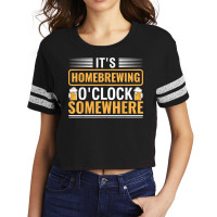 It's Homebrewing O'clock Somewhere Beer Brewing Alcoholic T Shirt Scorecard Crop Tee | Artistshot