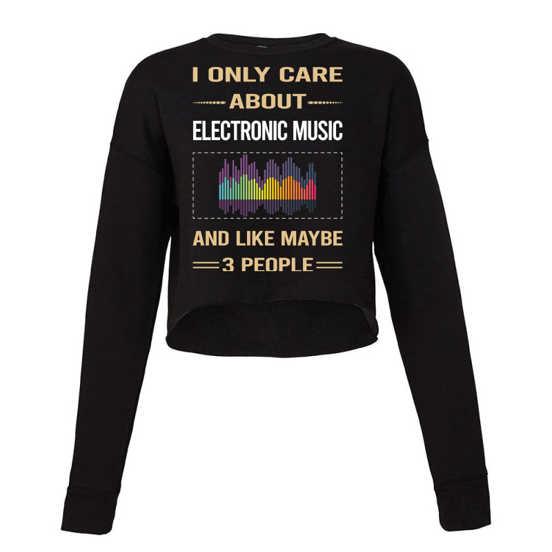 Funny 3 People Electronic Music Cropped Sweater by Bertrand Angulo | Artistshot