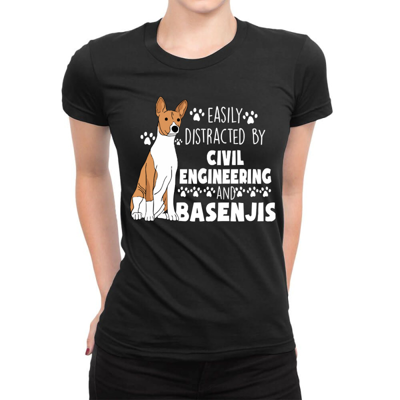 Civil Engineering Graduate Civil Engineering And Basenjis Ladies Fitted T-Shirt by cm-arts | Artistshot