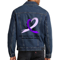 Breaking The Silence Helps Stop Domestic Violence (survivors Unite) Men Denim Jacket | Artistshot