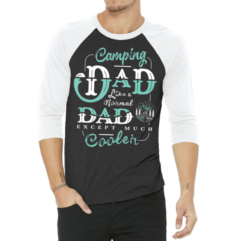 Camping Dad For Daddy Father Day Camper Men 3/4 Sleeve Shirt by shirondataylornmc | Artistshot