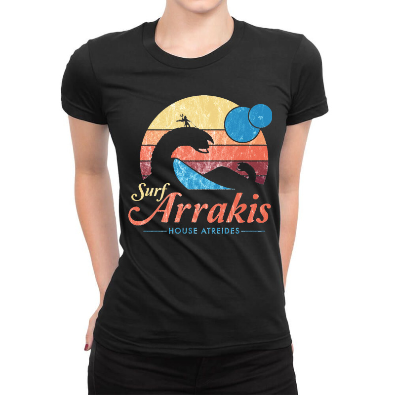 Arrakis Vintage Distressed Surf Ladies Fitted T-Shirt by cm-arts | Artistshot