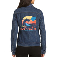 Arrakis Vintage Distressed Surf Ladies Denim Jacket | Artistshot