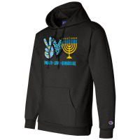 Peace Love Hanukkah Leopard Hanukkah Menorah Jewish Champion Hoodie | Artistshot