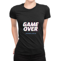 Game Over Continue(yes)no Ladies Fitted T-shirt | Artistshot