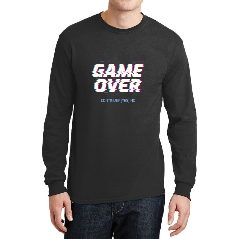 Game Over Continue(yes)no Long Sleeve Shirts by RichardLopez | Artistshot