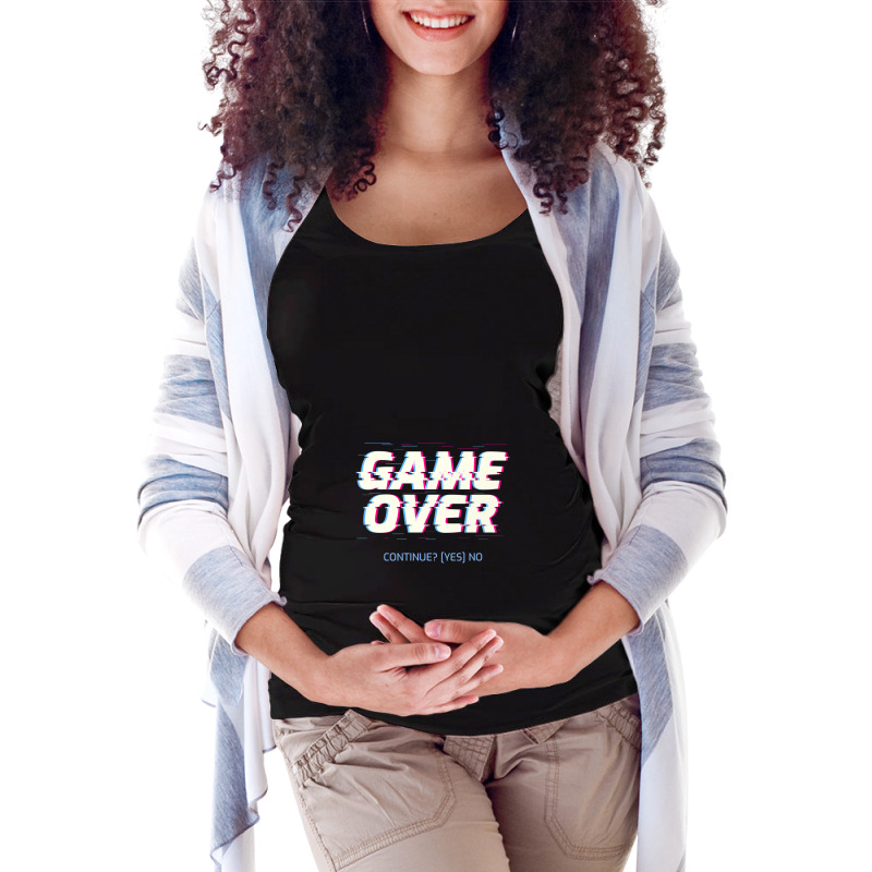 Game Over Continue(yes)no Maternity Scoop Neck T-shirt by RichardLopez | Artistshot