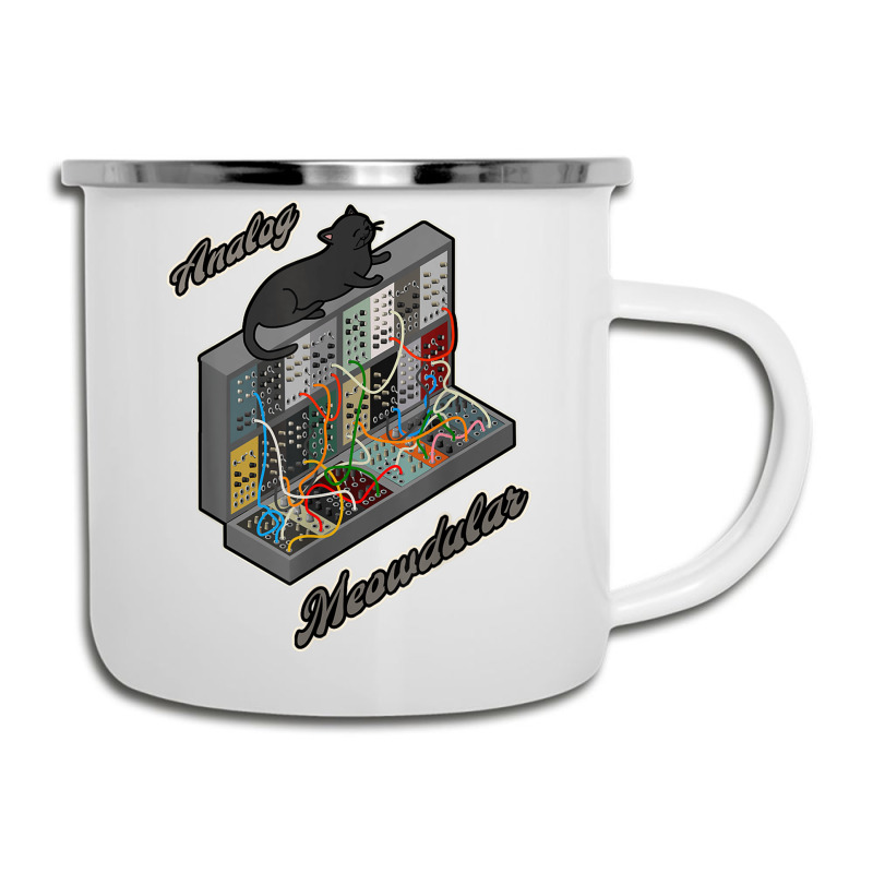 Cat On Analog Modular Synth Funny Synthesizer Camper Cup | Artistshot