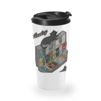 Cat On Analog Modular Synth Funny Synthesizer Travel Mug | Artistshot