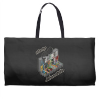 Cat On Analog Modular Synth Funny Synthesizer Weekender Totes | Artistshot