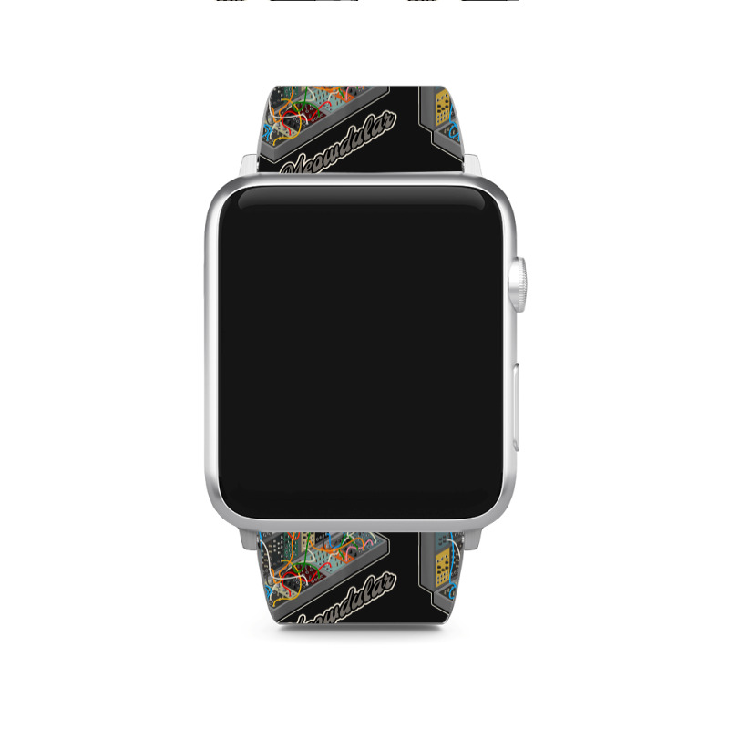 Cat On Analog Modular Synth Funny Synthesizer Apple Watch Band | Artistshot