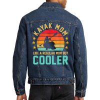 Kayak Mom Like A Regular Mom But Cooler Canoe Rowing Row T Shirt Men Denim Jacket | Artistshot