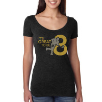 Its Great To Be Eight Boys Hockey 8th Birthday Tshirt Women's Triblend Scoop T-shirt | Artistshot