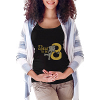 Its Great To Be Eight Boys Hockey 8th Birthday Tshirt Maternity Scoop Neck T-shirt | Artistshot