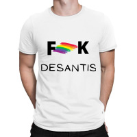 F Desantis - Censored With A Gay Pride Flag (black) T-shirt | Artistshot