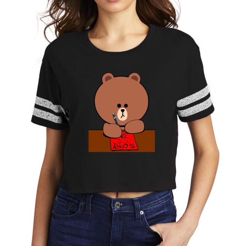 Brown Bear Cony Bunny Rabbit Love Letter Scorecard Crop Tee by AudreyRussian | Artistshot