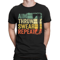 Aim Throw Swear Repeat Hatchet Vintage Axe Throwing T-shirt | Artistshot