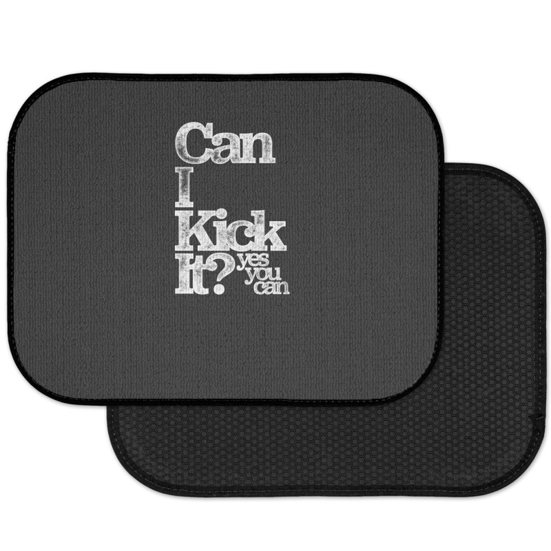 Can I Kick It Yes You Can! Great Distressed Gift For Old School Hiphop Rear Car Mat | Artistshot