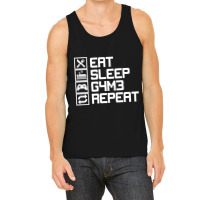 Eat Sleep Game Repeat Funny Leetcode Leet Gift Tank Top | Artistshot