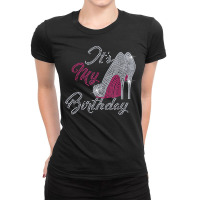 Woman It's My Birthday Bling Rhinestone High Hell Girl Party Ladies Fitted T-shirt | Artistshot