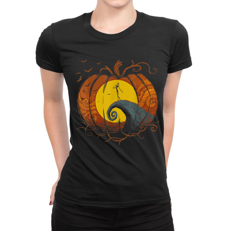 The Nightmare Before Christmas Pumpkin King Lament Ladies Fitted T-Shirt by althubich | Artistshot