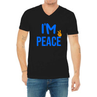 I Come In Peace I'm Peace Funny Matching Couples V-neck Tee | Artistshot