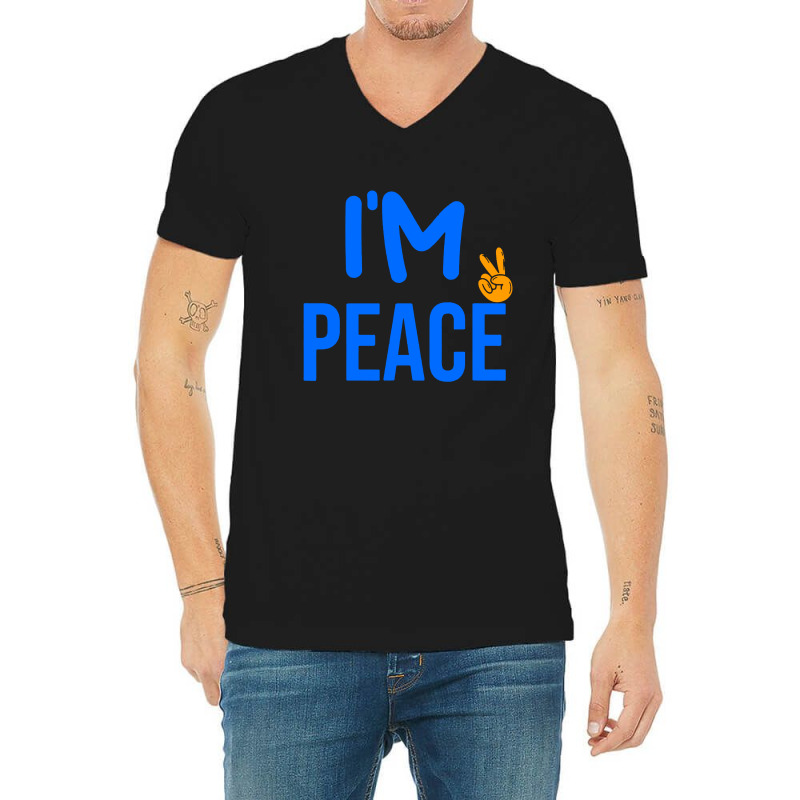 I Come In Peace I'm Peace Funny Matching Couples V-neck Tee | Artistshot