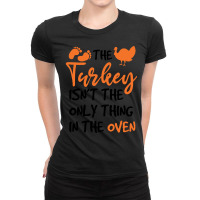 Funny Thanksgiving Gift For Pregnant Women Ladies Fitted T-shirt | Artistshot