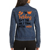 Funny Thanksgiving Gift For Pregnant Women Ladies Denim Jacket | Artistshot