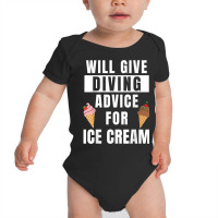 Diving Advice For Ice Cream Water Sports Funny Scuba Diver Baby Bodysuit | Artistshot