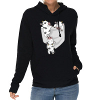 Cow Pocket Funny Milk Cow In A Bag Tee Lightweight Hoodie | Artistshot