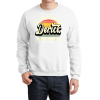 Mens So God Created Derick   Name Derick Birthday T Shirt Crewneck Sweatshirt | Artistshot