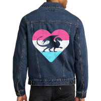 Retro Vintage Dragon Gift-hrotz Men Denim Jacket | Artistshot