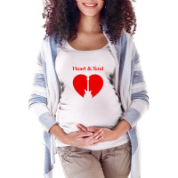 Heart & Soul Guitar Icon Red Print Graphics Design Maternity Scoop Neck T-shirt | Artistshot