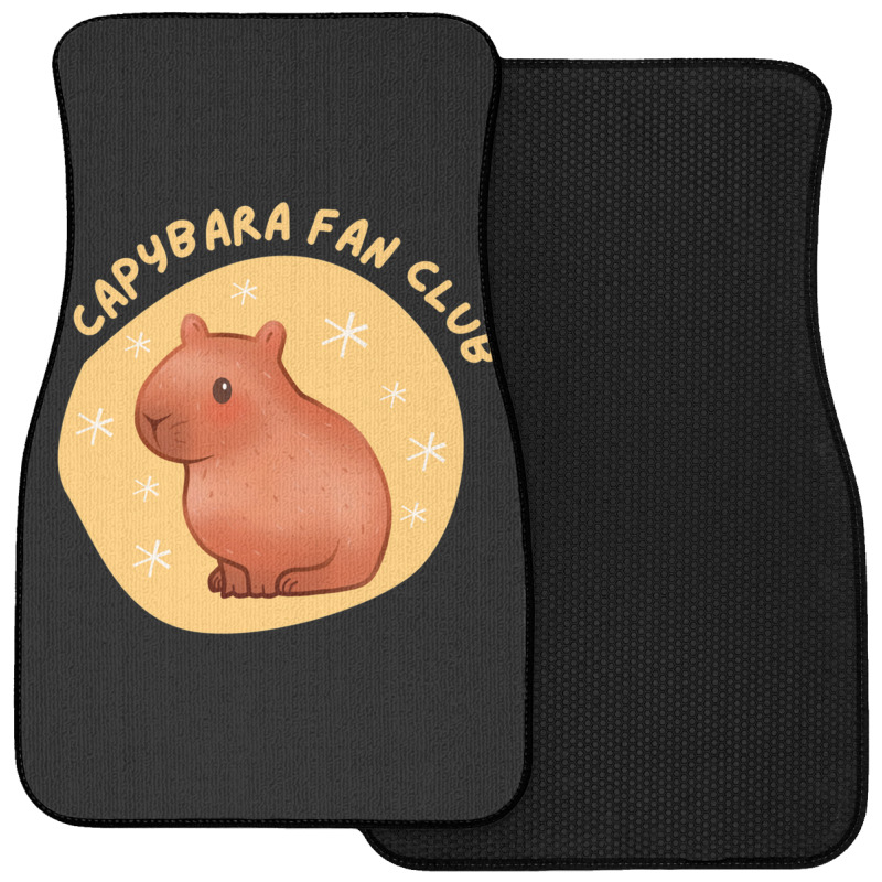 Cute Pastel Capybara Fan Club Front Car Mat | Artistshot