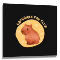 Cute Pastel Capybara Fan Club Metal Print Square | Artistshot