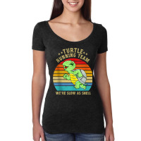 Running 365 Turtle Running Team We're Slow As Shell Funny Tank Top Women's Triblend Scoop T-shirt | Artistshot