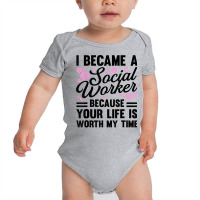 Cool Social Worker For Men Women School Hospital Health Work T Shirt Baby Bodysuit | Artistshot