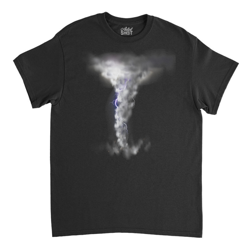 Tornado Hurricane Lightning Bolt Storm   Cloud Strikes Sky T Shirt Classic T-shirt by montistd | Artistshot