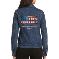 Shv Shreveport Regional Airport Ladies Denim Jacket | Artistshot