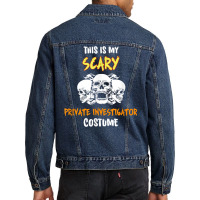 This Is My Scary Private Investigator Costume T Shirt Men Denim Jacket | Artistshot