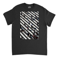 Aerial Photograph Of People Walking Across Black And White Zebra Cross Classic T-shirt | Artistshot