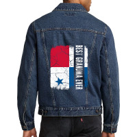 Best Panamanian Grandma Ever Panama Flag Mother's Day Men Denim Jacket | Artistshot