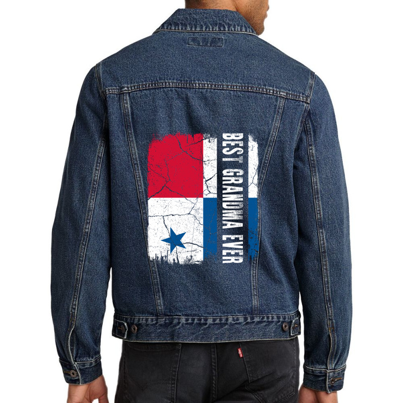 Best Panamanian Grandma Ever Panama Flag Mother's Day Men Denim Jacket by SheilaMathews | Artistshot