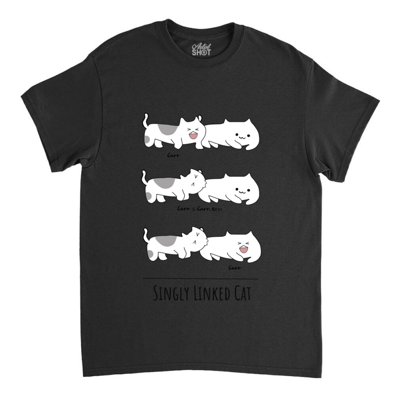 Singly Linked List Cats Biting Each Other Classic T-shirt by MONIQUEWORTH | Artistshot