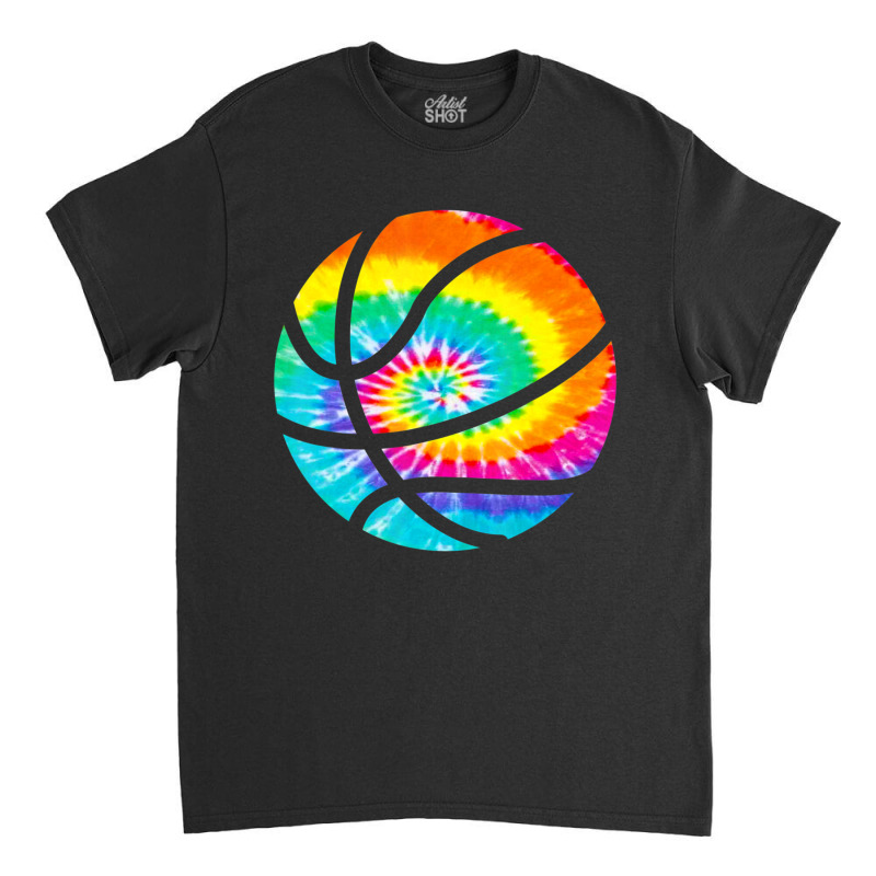 Basketball Tie Dye Rainbow Trippy Hippie Classic T-shirt by cm-arts | Artistshot