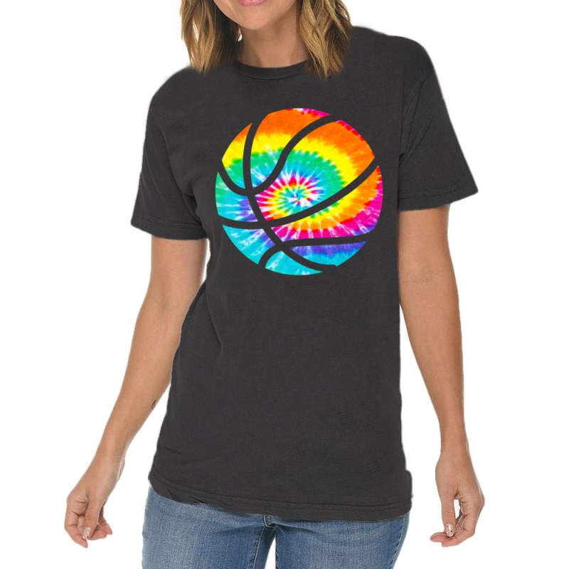 Basketball Tie Dye Rainbow Trippy Hippie Vintage T-Shirt by cm-arts | Artistshot