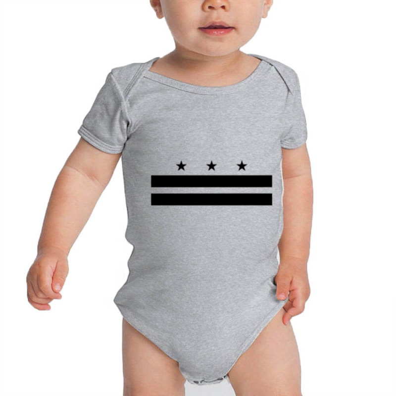 Washington Dc Flag District Of Columbia D.c. Black Premium T Shirt Baby Bodysuit by cm-arts | Artistshot